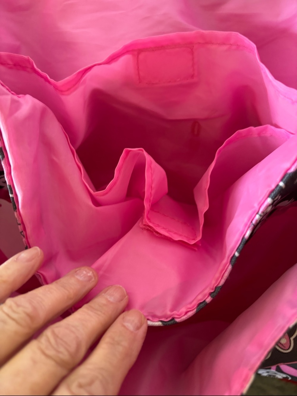 Disney Black and Pink Minnie Floral Messenger Crossbody - Picture 7 of 16